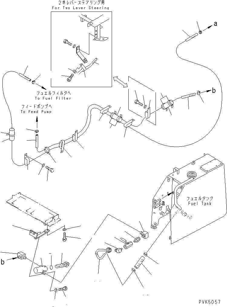 Bulldozers Komatsu / D21A-7T-M S/N 78604-UP(d21a-70r) / FUEL LINE ADDITIONAL STRAINER(090230 : D0200-01A1)