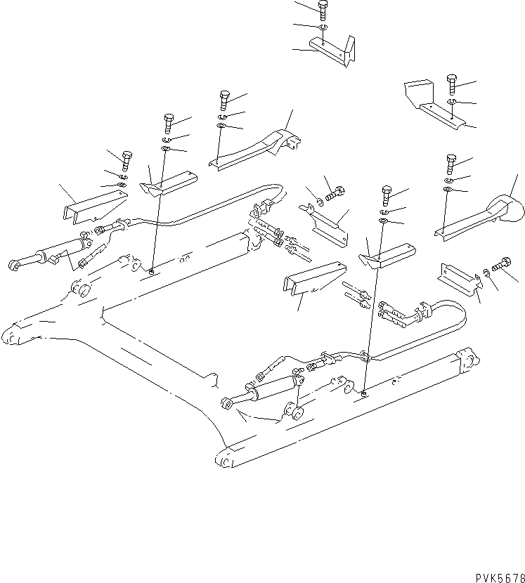 Bulldozers Komatsu / D21A-7T-M S/N 78604-UP(d21a-70r) / DOZER OIL LINE (COVER)(330070 : T2160-03A5)