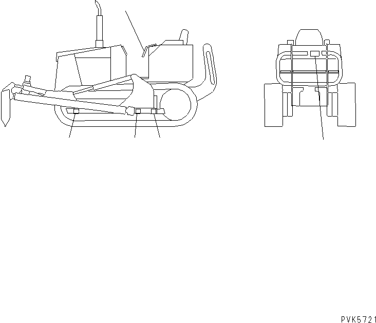 Bulldozers Komatsu / D21A-7T-M S/N 78604-UP(d21a-70r) / CENTER OF GRAVITY MARK(360040 : U0400-01A0)