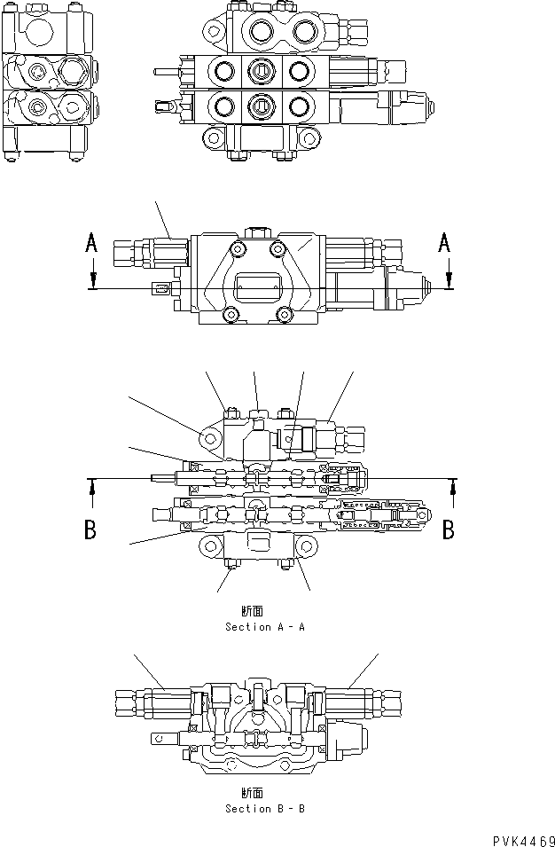 Bulldozers Komatsu / D21A-7T-M S/N 78604-UP(d21a-70r) / MAIN VALVE(420110 : Y1680-41A0)