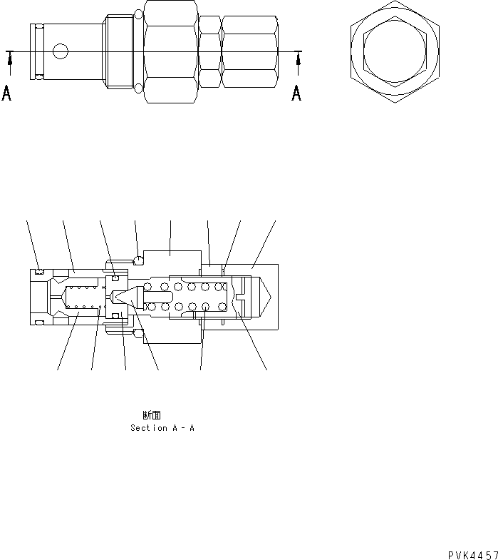 Bulldozers Komatsu / D21A-7T-M S/N 78604-UP(d21a-70r) / MAIN VALVE (RELIFE VALVE)(420140 : Y1680-44A0)