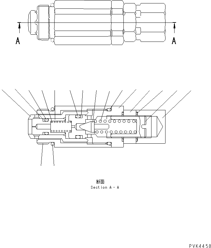 Bulldozers Komatsu / D21A-7T-M S/N 78604-UP(d21a-70r) / MAIN VALVE (OVER LOAD RELIEF VALVE)(420150 : Y1680-45A0)