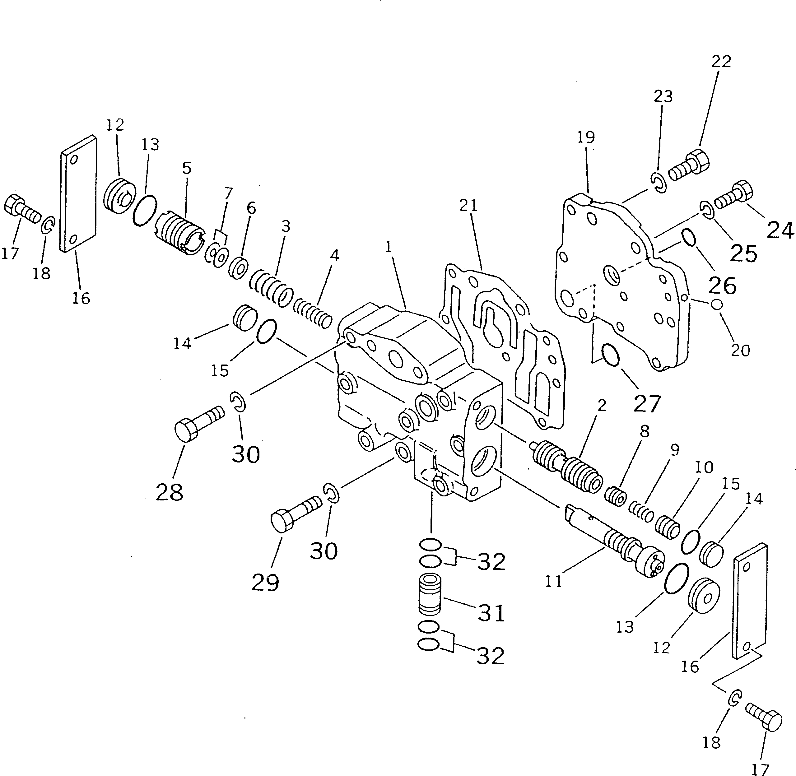 Bulldozers Komatsu / D21A-7 S/N 75001-78603(d21a-7c) / TRANSMISSION VALVE (F3-R3) (MODULATION)(060190 : 2518)