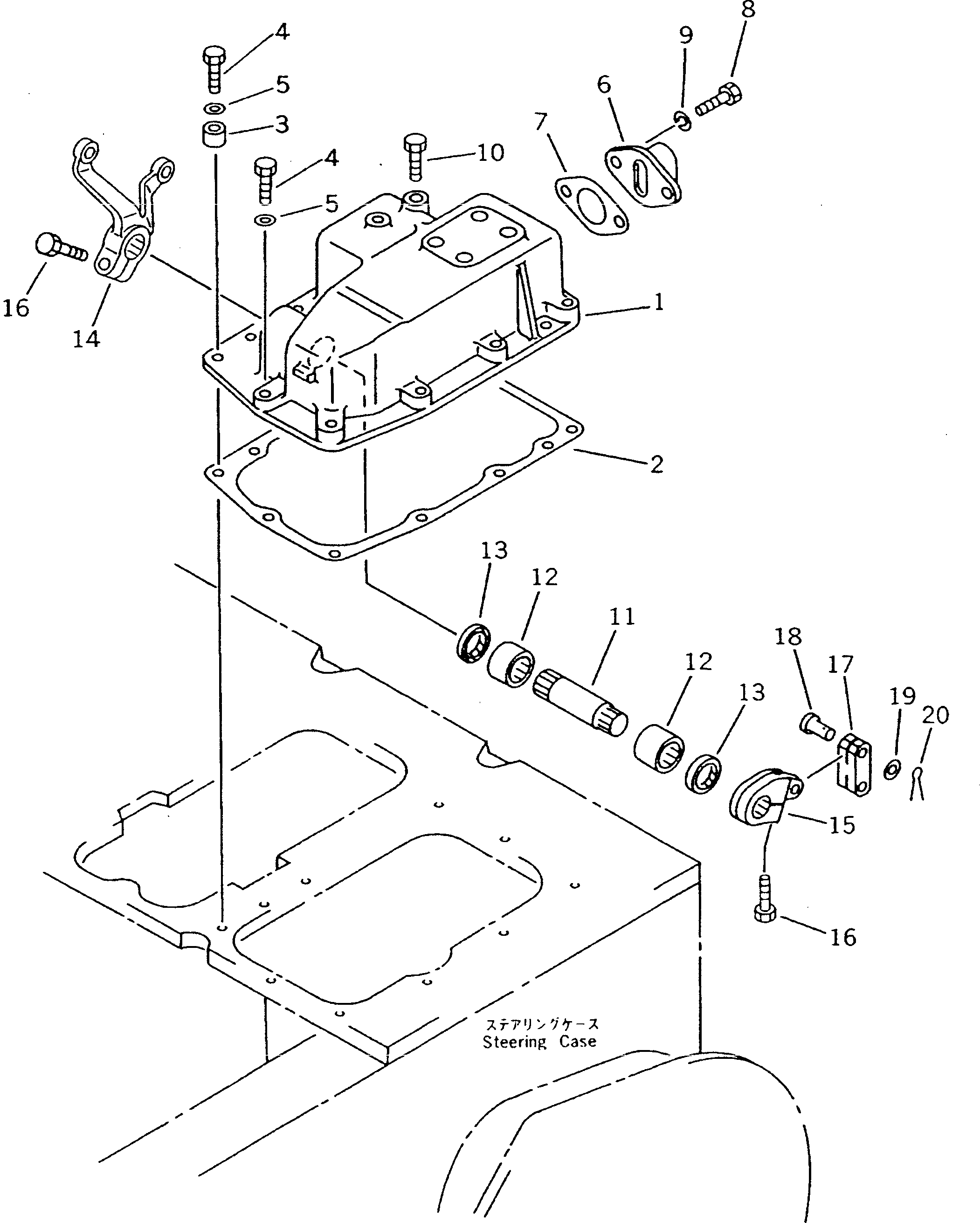 Bulldozers Komatsu / D21A-7 S/N 75001-78603(d21a-7c) / STEERING CASE COVER (FOR MONO LEVER STEERING)(060280 : 2633)