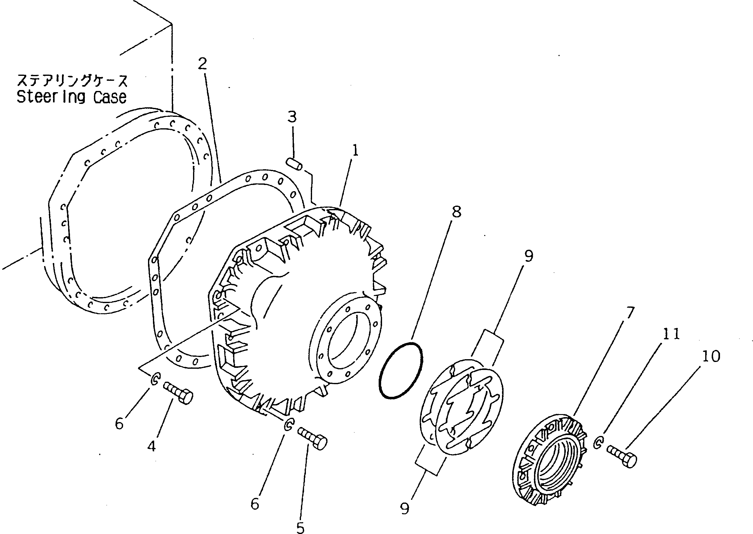 Bulldozers Komatsu / D21A-7 S/N 75001-78603(d21a-7c) / FINAL DRIVE CASE(#77125-78603)(060300 : 2701A)