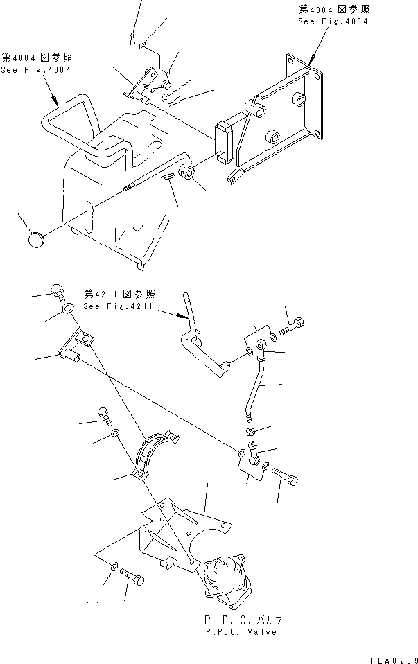 Bulldozers Komatsu / D21A-7 S/N 75001-78603(d21a-7c) / TRANSMISSION CONTROL LEVER (3/3) (FOR MONO LEVER STEERING)       (WITH STEEL CAB)(120080 : 4221)