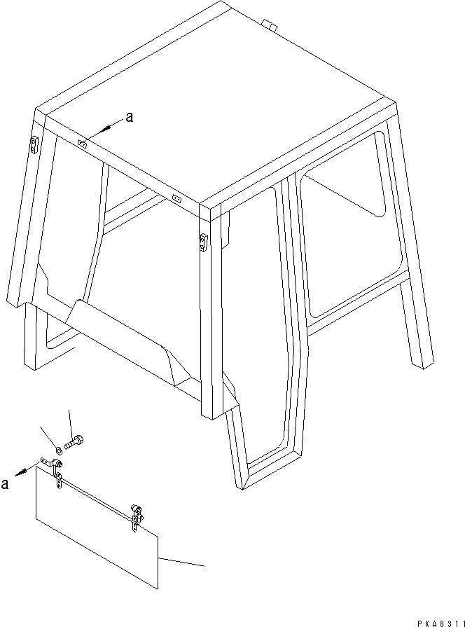 Bulldozers Komatsu / D21A-7 S/N 75001-78603(d21a-7c) / SUNVISOR (WITH STEEL CAB)(150390 : 5609)