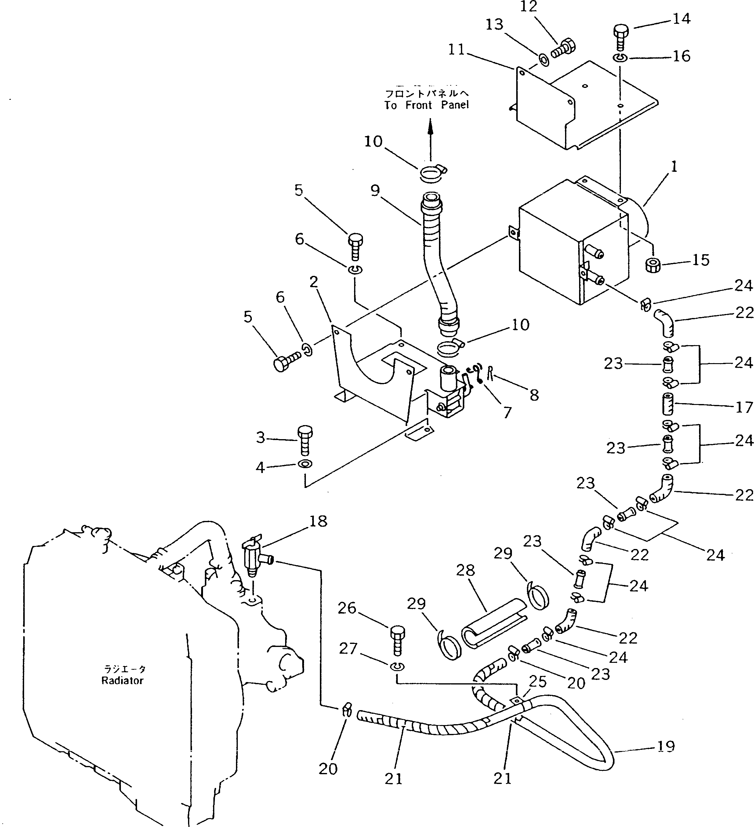 Bulldozers Komatsu / D21A-7 S/N 75001-78603(d21a-7c) / CAR HEATER (1/2)(150400 : 5621)
