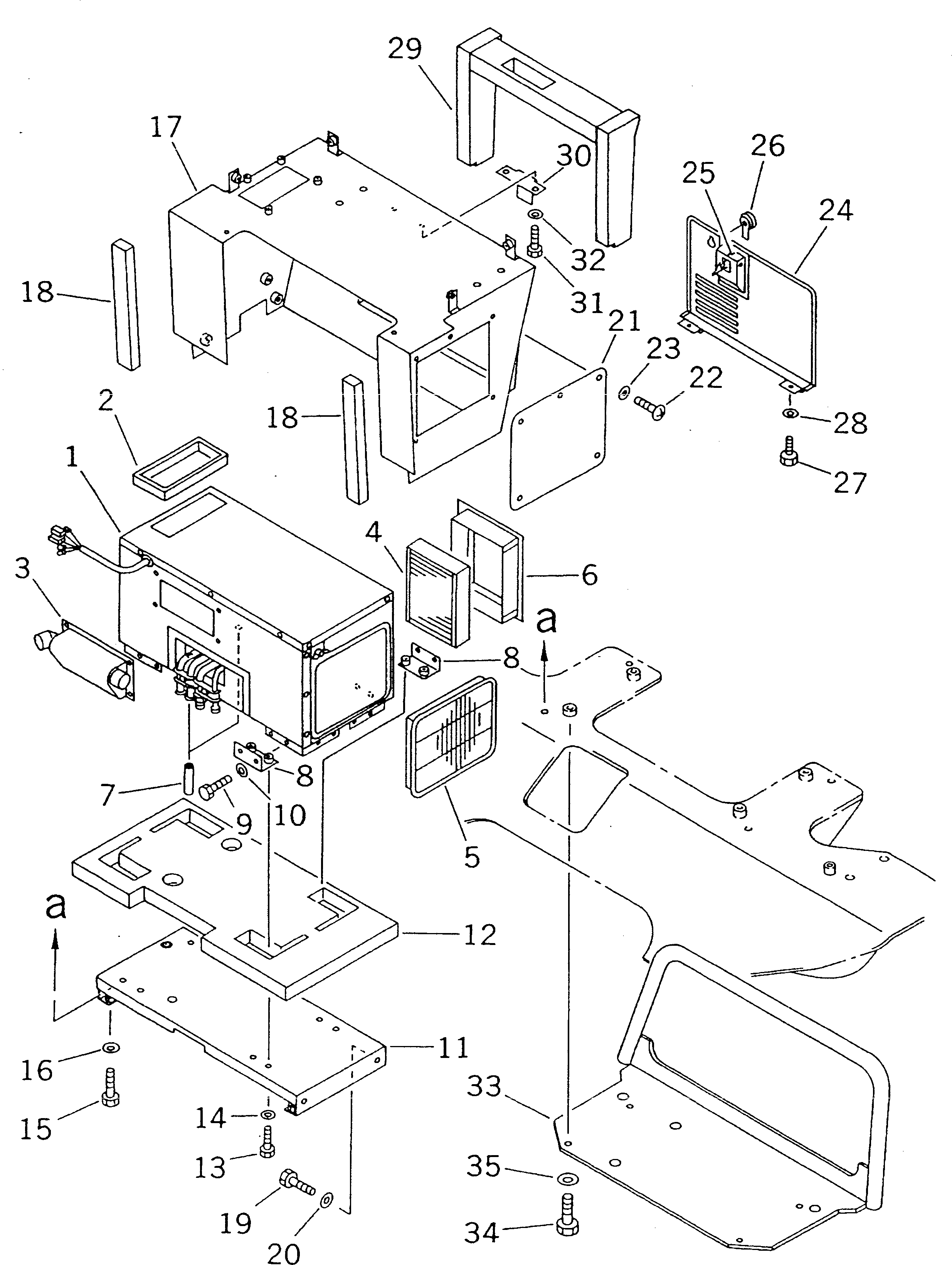 Bulldozers Komatsu / D21A-7 S/N 75001-78603(d21a-7c) / AIR CONDITIONER (AIR CONDITIONER UNIT MOUNTING) (1/6)(150430 : 5801)