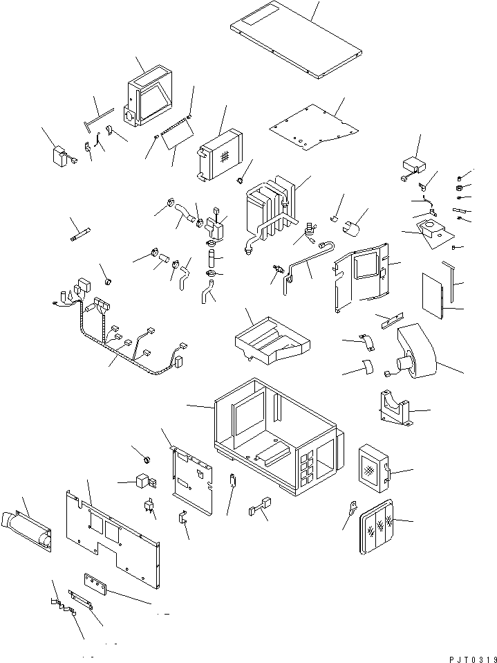Bulldozers Komatsu / D21A-7 S/N 75001-78603(d21a-7c) / AIR CONDITIONER UNIT (INNER PARTS)(150500 : 5808)