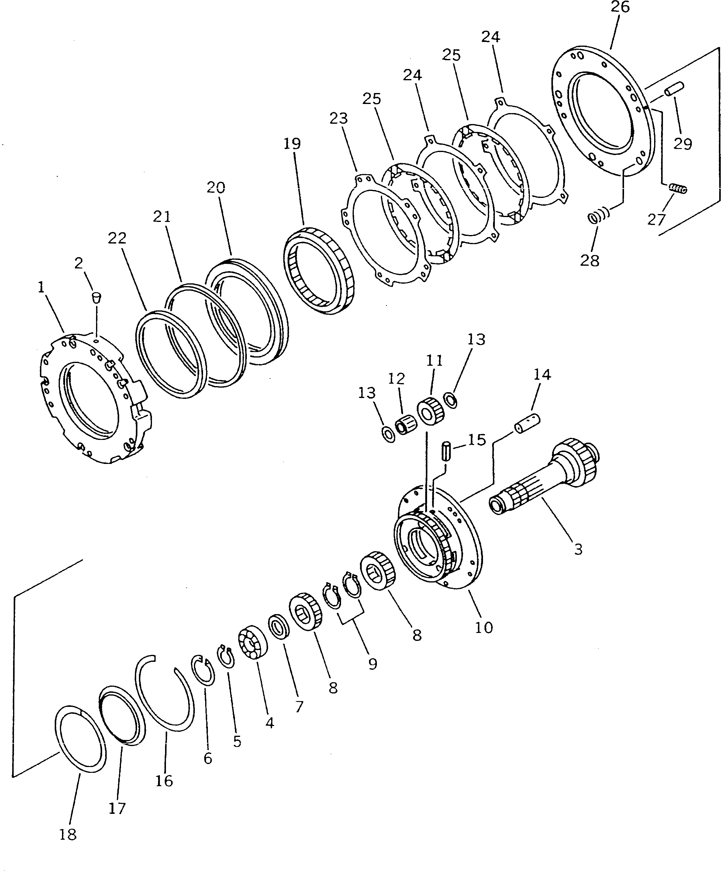 Bulldozers Komatsu / D21A-7T S/N 75001-78603 (Trimming Dozer)(d21a-7tc) / TRANSMISSION (F3-R3) (2ND HOUSING) (4/7)(060060 : 2514)
