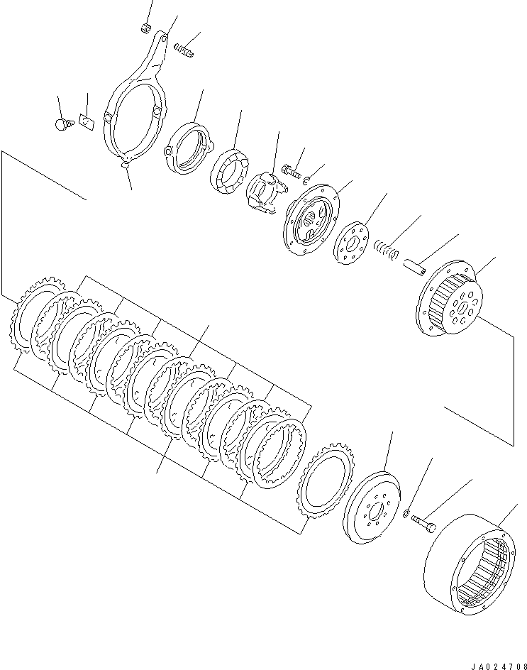 Bulldozers Komatsu / D21A-8T S/N 83001-UP (Trimming)(d21a-8tc) / STEERING CLUTCH (FOR F3-R3 TRANSMISSION) (FOR TRIMMING DOZER)(150180 : F2360-01A2)