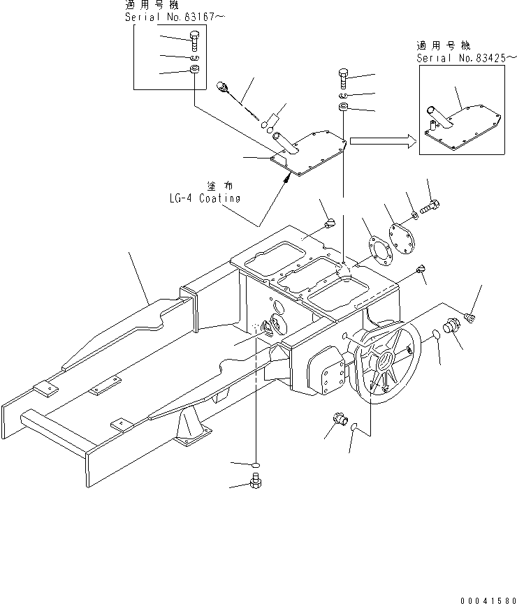Bulldozers Komatsu / D21A-8T S/N 83001-UP (Trimming)(d21a-8tc) / STEERING CASE FRAME (FOR TRIMMING DOZER)(210010 : J2110-01A5)
