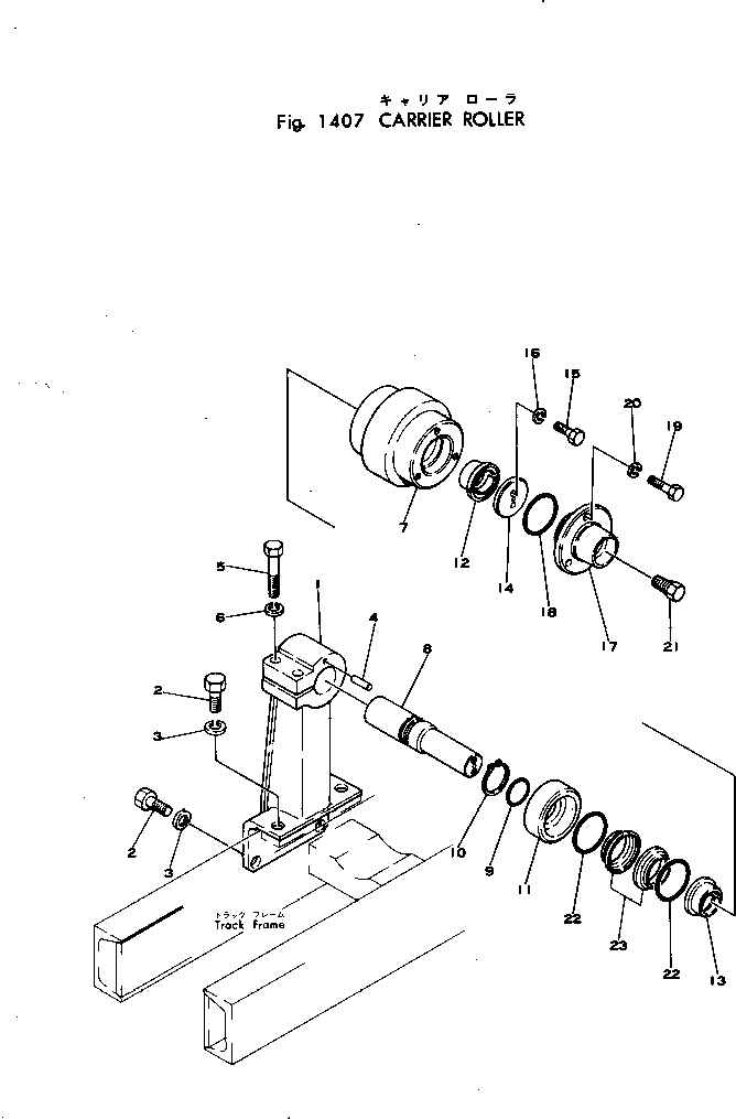 Bulldozers Komatsu / D21P-3 S/N 20007-UP(d21p-3r) / CARRIER ROLLER(120070 : 1407)