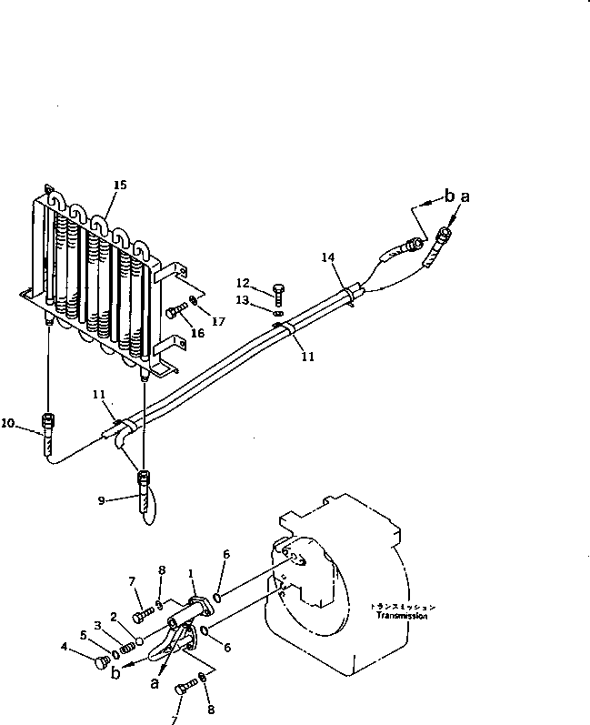 Bulldozers Komatsu / D21P-6 S/N 60001-UP (Straight Tilt Dozer)(d21p-6c) / OIL COOLER PIPING (FOR F2-R2 TRANSMISSION)(120210 : 4603)