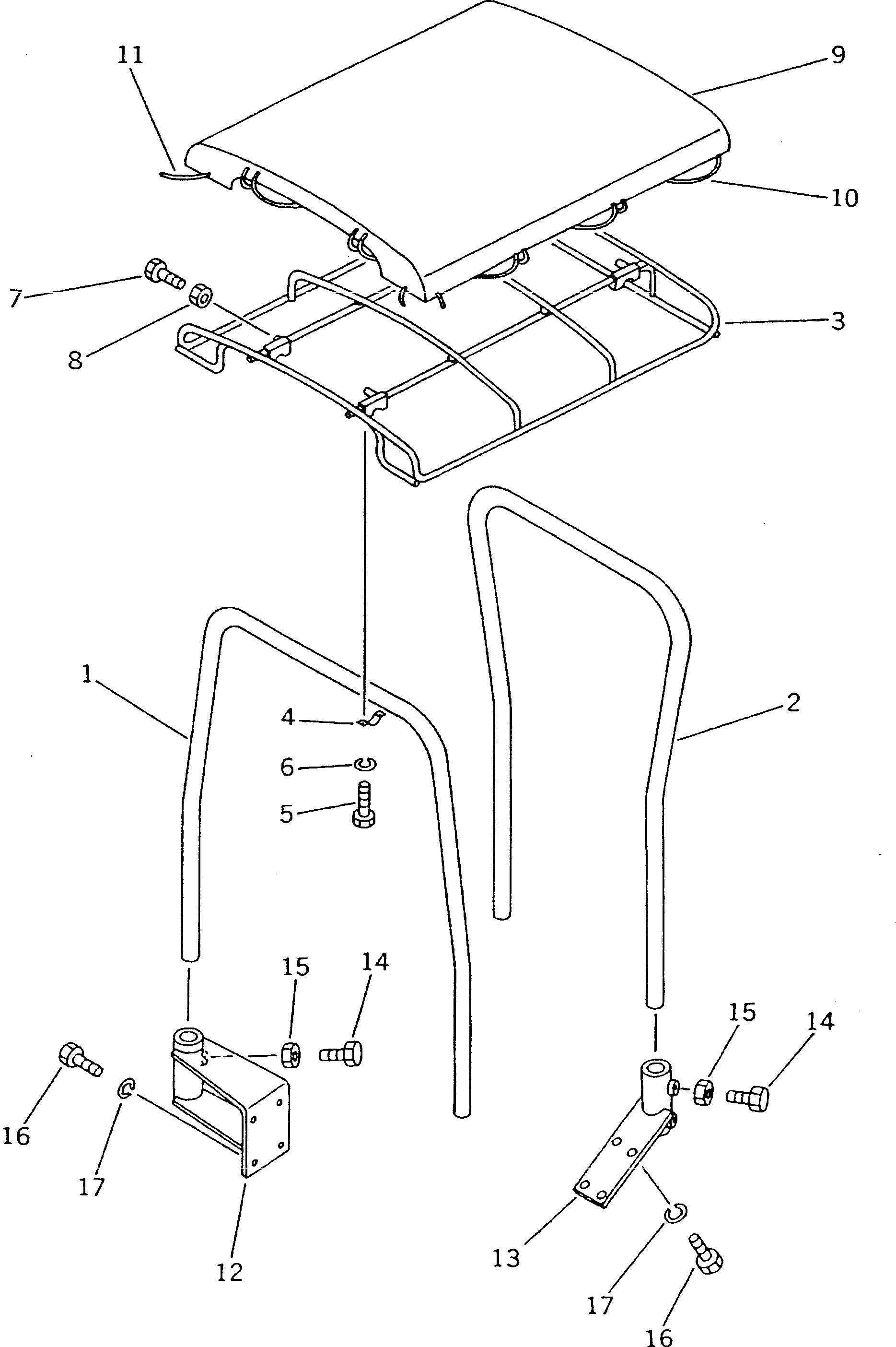 Bulldozers Komatsu / D21P-6 S/N 60001-UP(d21p-6r) / CANOPY (CANVAS)(150200 : 5402)