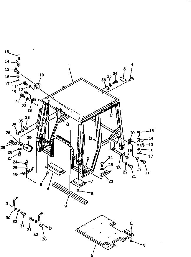Bulldozers Komatsu / D21P-6 S/N 60001-UP(d21p-6r) / ROPS CAB (1/5) (BODY)(150240 : 5521)
