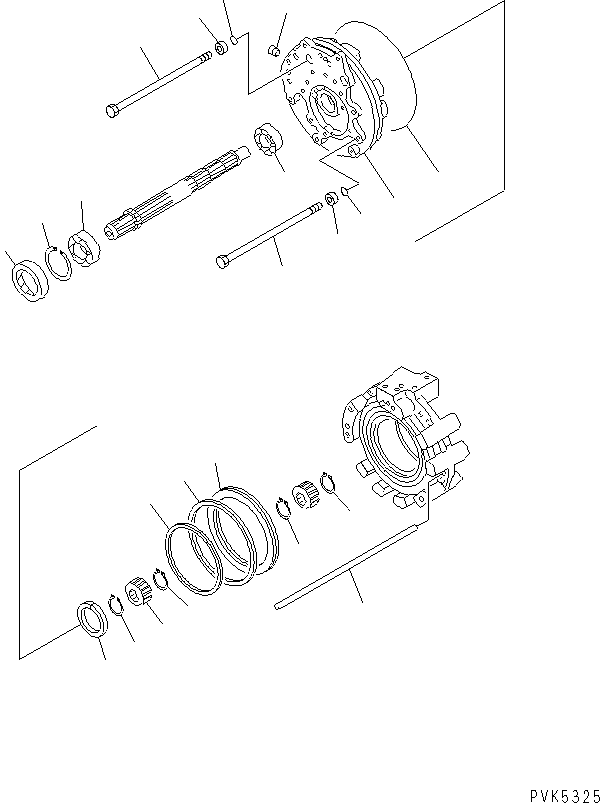 Bulldozers Komatsu / D21P-7A S/N 78604-UP (4D94E-1 (Emission) Eng. Installed)(d21p-7ac) / TRANSMISSION (F2-R2) (REVERSE HOUSING)(150090 : F2320-53A0)