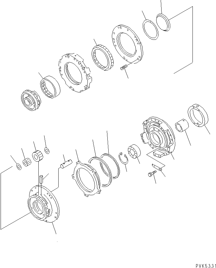 Bulldozers Komatsu / D21P-7A S/N 78604-UP (4D94E-1 (Emission) Eng. Installed)(d21p-7ac) / TRANSMISSION (F3-R3) (CARRIER)(150150 : F2320-55A2)