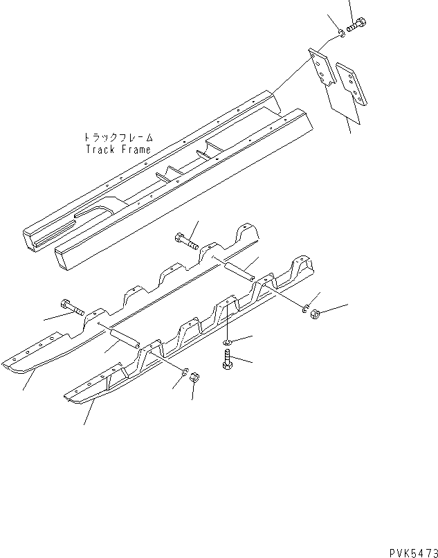 Bulldozers Komatsu / D21P-7A S/N 78604-UP (4D94E-1 (Emission) Eng. Installed)(d21p-7ac) / TRACK GUARD (WITH MONO BLOCK TYPE ROLLER GUARD)(300210 : R2200-01A2)