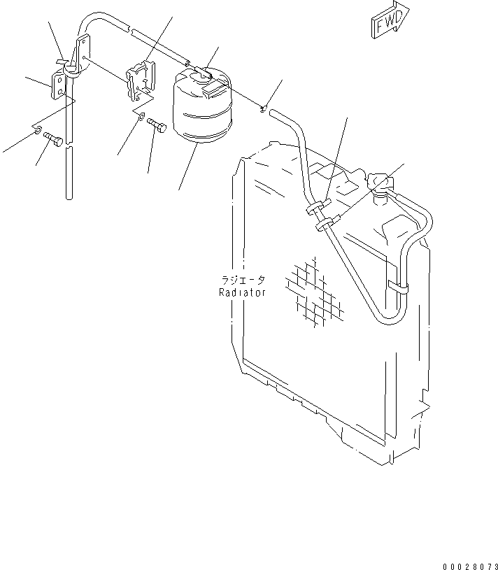 Bulldozers Komatsu / D21P-8E0 S/N 90001-90209 (INTERIM TIER4)(d21p-8ec) / RESERVE TANK(#90001-)(060020 : C0300-01A0)