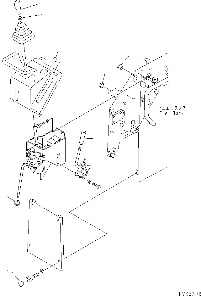 Bulldozers Komatsu / D21P-8E0 S/N 90001-90209 (INTERIM TIER4)(d21p-8ec) / CONTROL KNOB (FOR MONO LEVER STEERING) (FOR F2-R2 TRANSMISSION)(#90001-)(090110 : D0100-06A0)