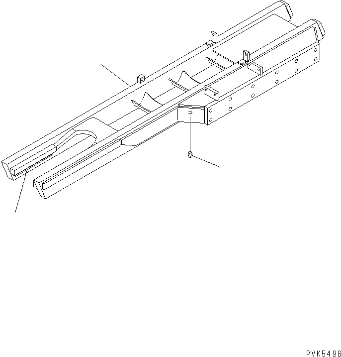 Bulldozers Komatsu / D21P-8E0 S/N 90001-90209 (INTERIM TIER4)(d21p-8ec) / TRACK FRAME (FOR 6-TRACK ROLLER) (FOR TRIMMING DOZER)(#90001-)(300160 : R2100-01A8)