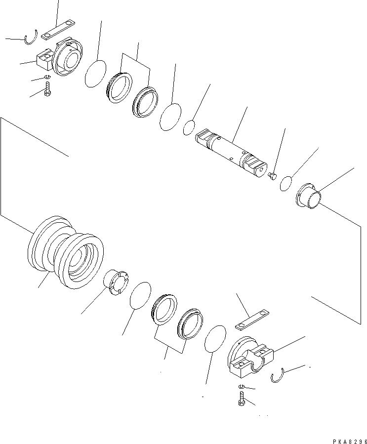 Bulldozers Komatsu / D21P-8E0 S/N 90001-90209 (INTERIM TIER4)(d21p-8ec) / TRACK ROLLER (FOR 5-TRACK ROLLER)(#90001-)(300220 : R2100-03A0)