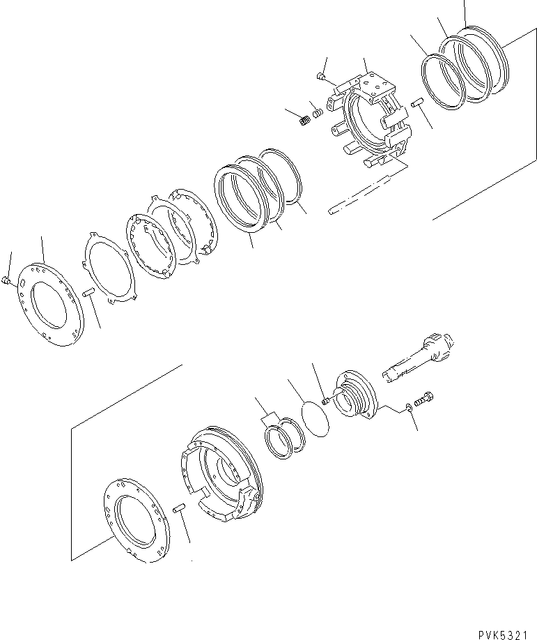 Bulldozers Komatsu / D21P-8 S/N 83001-UP(d21p-8r) / TRANSMISSION (FOR F3-R3 TRANSMISSION) (FORWARD AND 3RD HOUSING)  (FOR 2 LEVERS STEERING)(150060 : F2320-51A3)