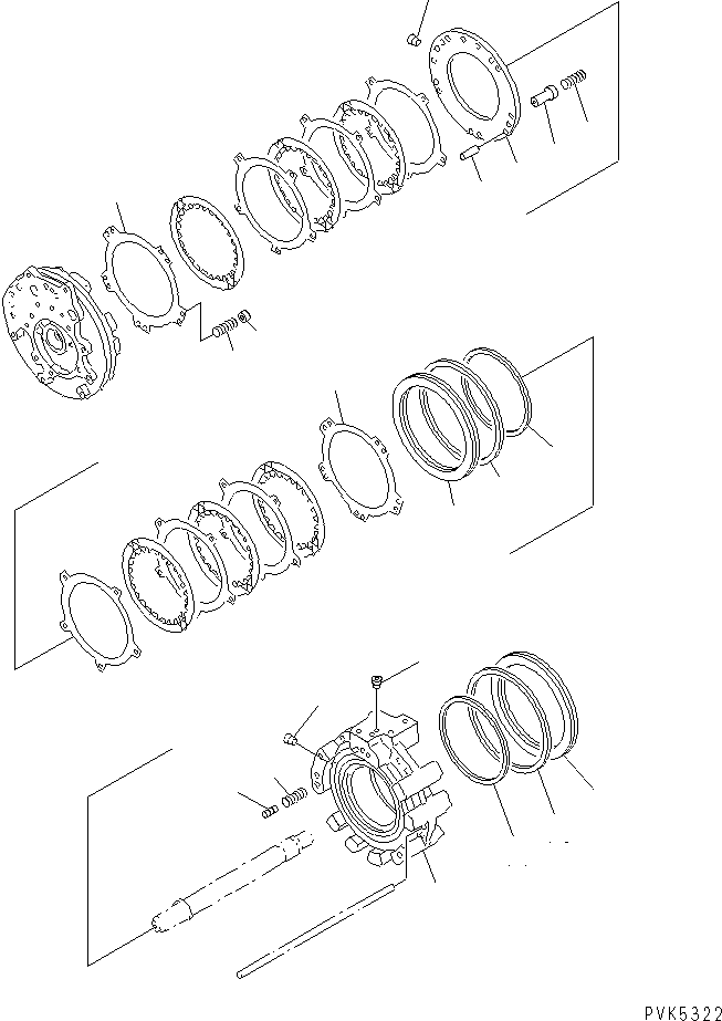 Bulldozers Komatsu / D21P-8 S/N 83001-UP(d21p-8r) / TRANSMISSION (FOR F2-R2 TRANSMISSION) (FORWARD AND 2ND HOUSING)(150070 : F2320-52A0)