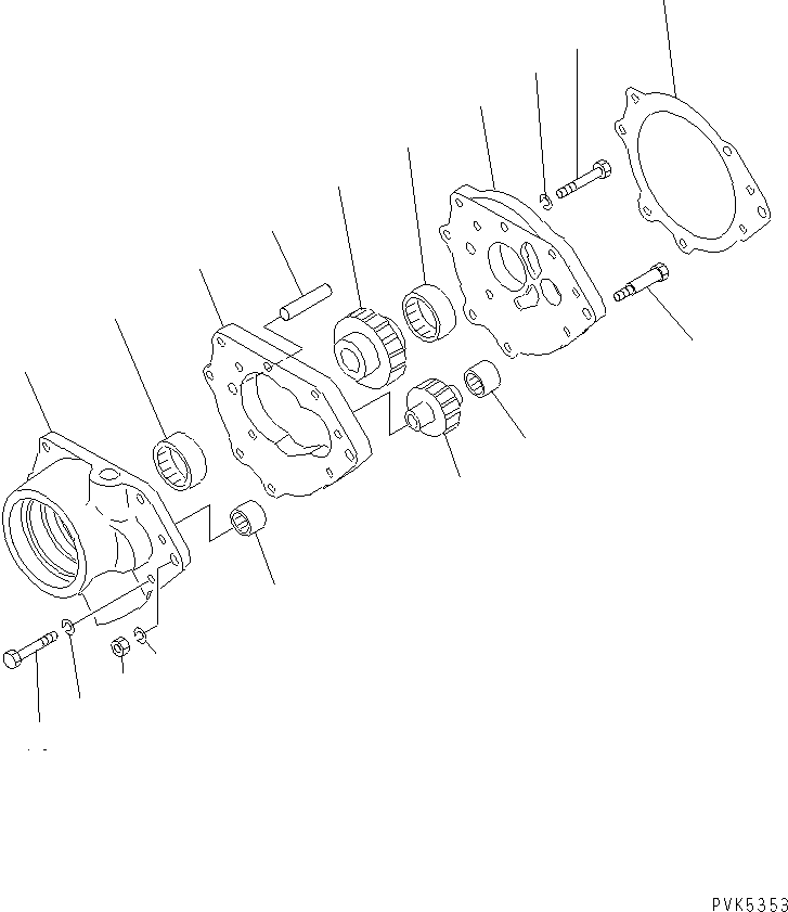 Bulldozers Komatsu / D21P-8 S/N 83001-UP(d21p-8r) / TRANSMISSION (FOR F3-R3 TRANSMISSION) (PUMP)(150350 : F2320-62A1)