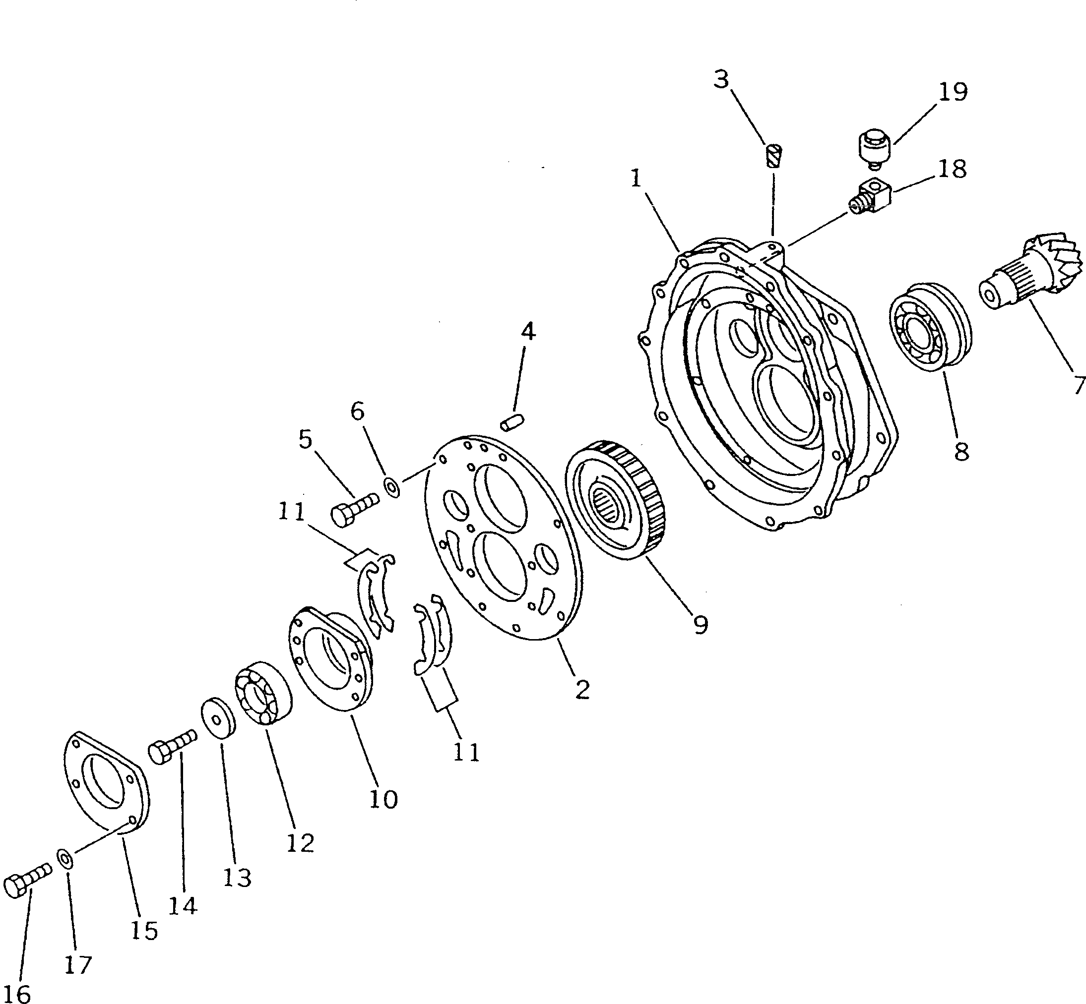 Bulldozers Komatsu / D21PL-7 S/N 62001-62453(d21pl-7r) / TRANSMISSION (F2-R2) (TRANSFER) (5/6) (FOR MONO LEVER STEERING)(060080 : 2505)