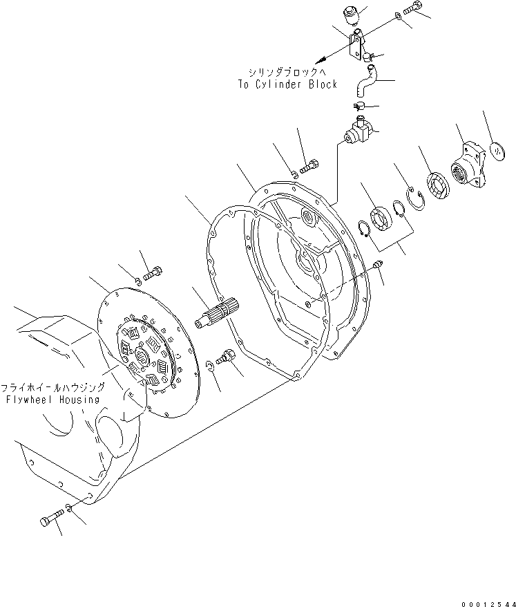 Komatsu parts book diagram for D21PL-8 S/N 63001-UP: DAMPER STD