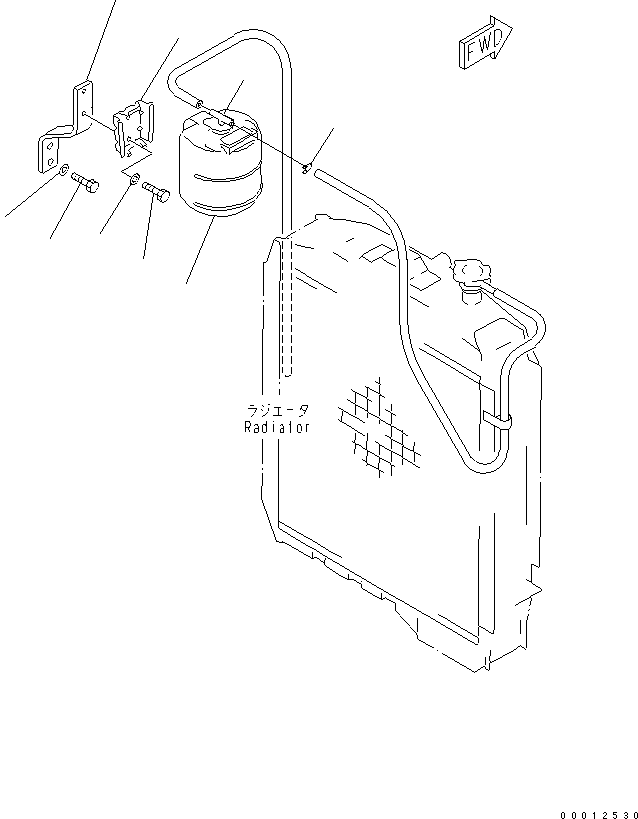 Komatsu parts book diagram for D21PL-8 S/N 63001-UP: RESERVE TANK