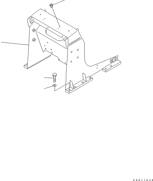Komatsu parts book diagram for D21PL-8 S/N 63001-UP: SIDE FRAME