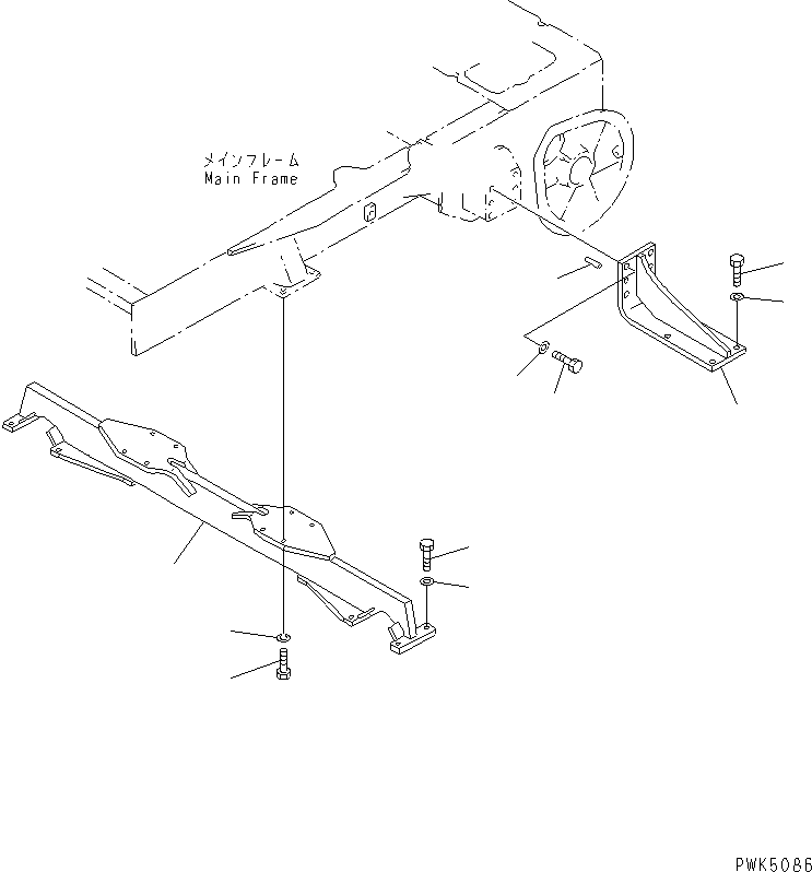 Komatsu parts book diagram for D21PL-8 S/N 63001-UP: SUSPENSION