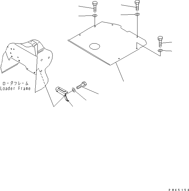Komatsu parts book diagram for D21PL-8 S/N 63001-UP: CENTER FLOOR