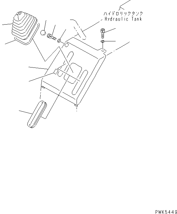 Komatsu parts book diagram for D21PL-8 S/N 63001-UP: WORK EQUIPMENT CONTROL (GUIDE) (FOR 3-POINT HITCH)