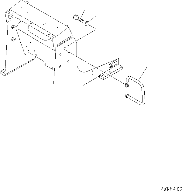 Komatsu parts book diagram for D21PL-8 S/N 63001-UP: HANDRAIL (FOR 2 LEVERS STEERING)