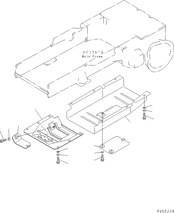 Komatsu parts book diagram for D21PL-8 S/N 63001-UP: UNDER GUARD (AVAILABLE FOR MOUNTING HOOK)