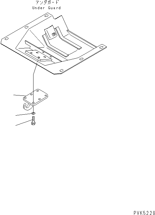 Komatsu parts book diagram for D21PL-8 S/N 63001-UP: FRONT HOOK