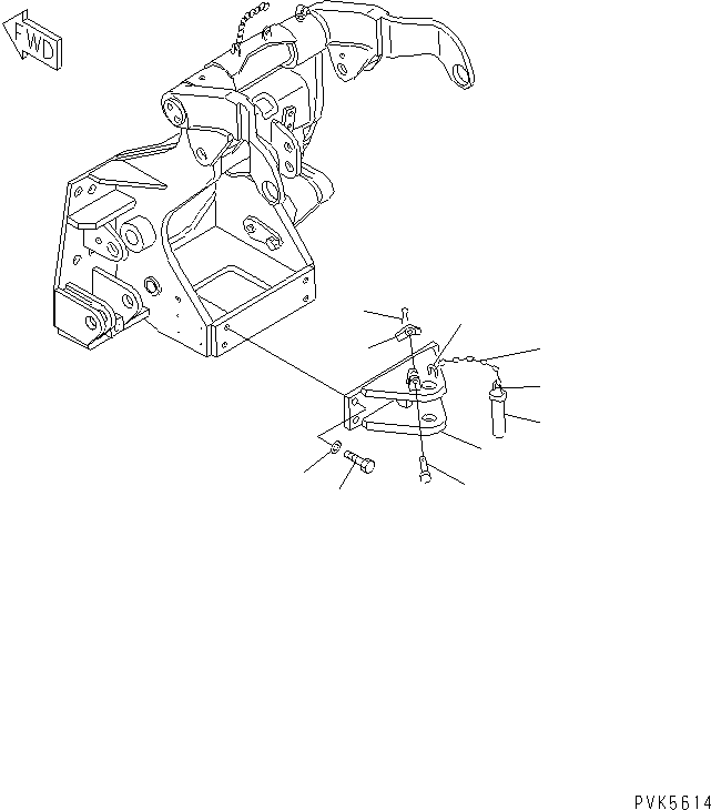 Komatsu parts book diagram for D21PL-8 S/N 63001-UP: DRAWBAR (FOR 3-POINT HITCH)