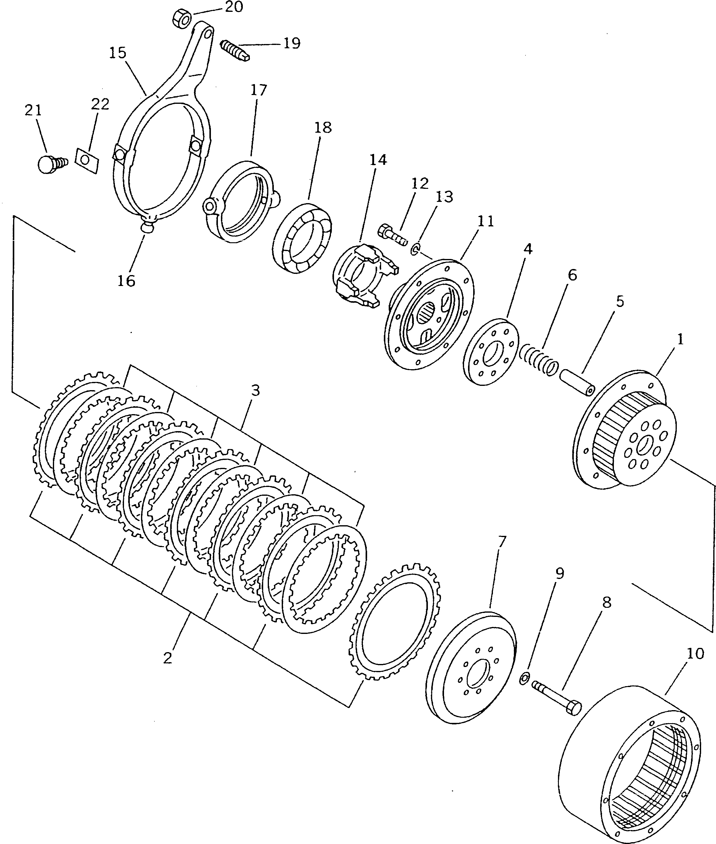 Crawler Loaders Komatsu / D21QG-7 S/N 61001-61131(d21qg-7c) / STEERING CLUTCH (FOR F3-R3 TRANSMISSION)(060240 : 2622) Crawler Loaders Komatsu / D21QG-7 S/N 61001-61131(d21qg-7c) / STEERING CLUTCH (FOR F3-R3 TRANSMISSION)(060240 : 2622)