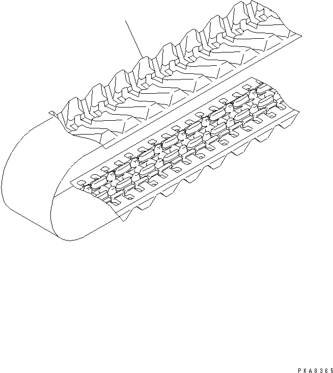 Crawler Loaders Komatsu / D21QG-7 S/N 61001-61131(d21qg-7c) / TRACK SHOE (RUBBER SHOE SPEC.) (500MM WIDE)(#61076-61131)(090130 : 3492A)