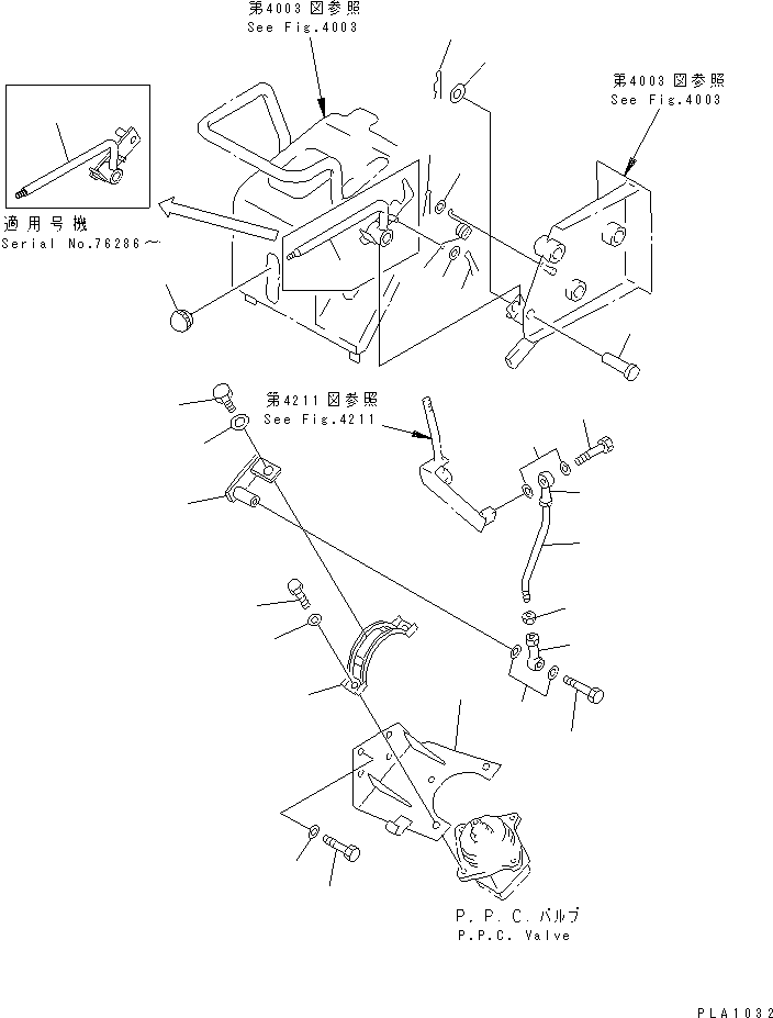 Crawler Loaders Komatsu / D21QG-7 S/N 61001-61131(d21qg-7c) / TRANSMISSION CONTROL LEVER  (3/3)(120060 : 4215)