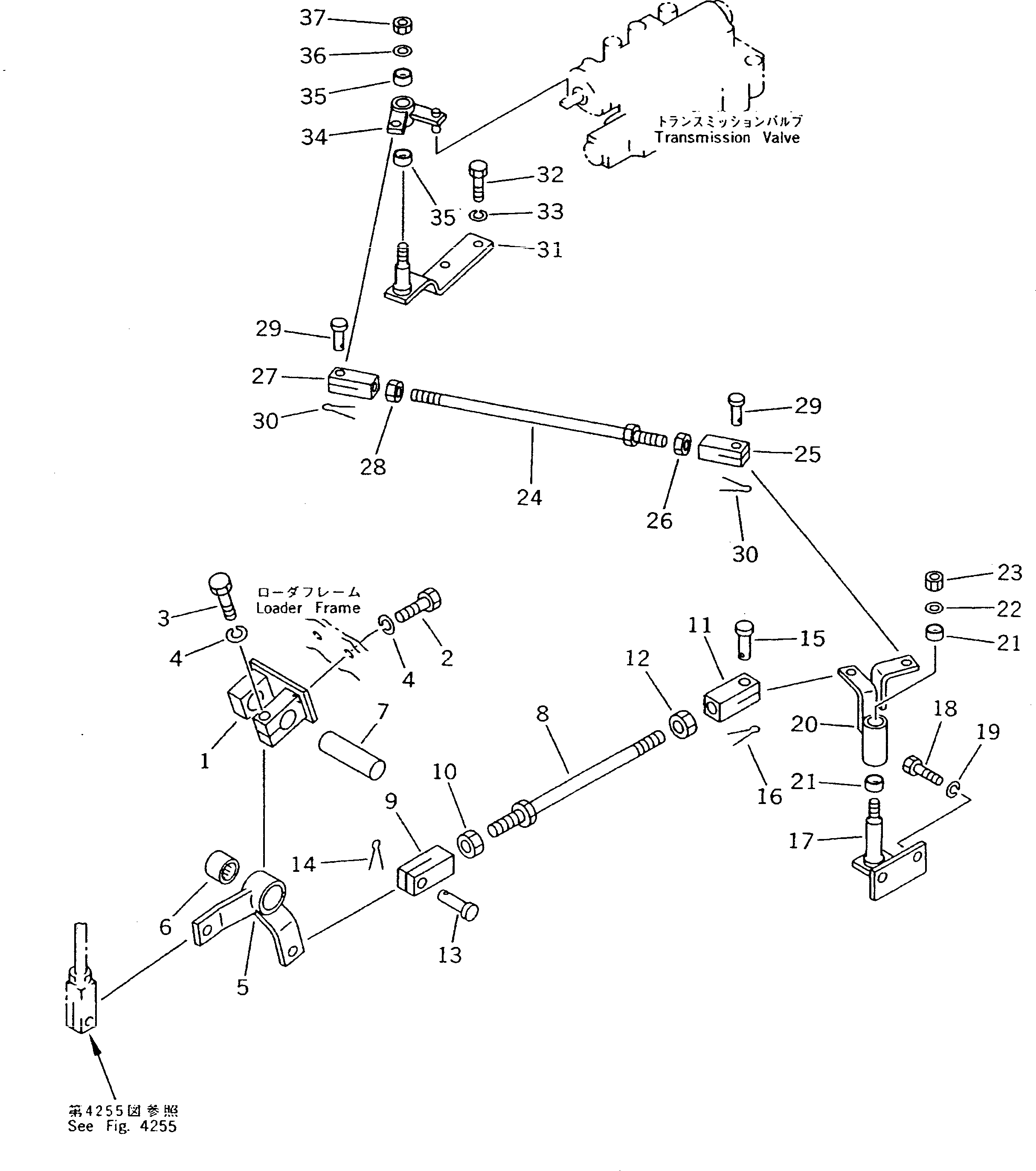 Crawler Loaders Komatsu / D21QG-7 S/N 61001-61131(d21qg-7c) / INCHING PEDAL LINKAGE (FOR F3-R3 TRANSMISSION)(120110 : 4261)