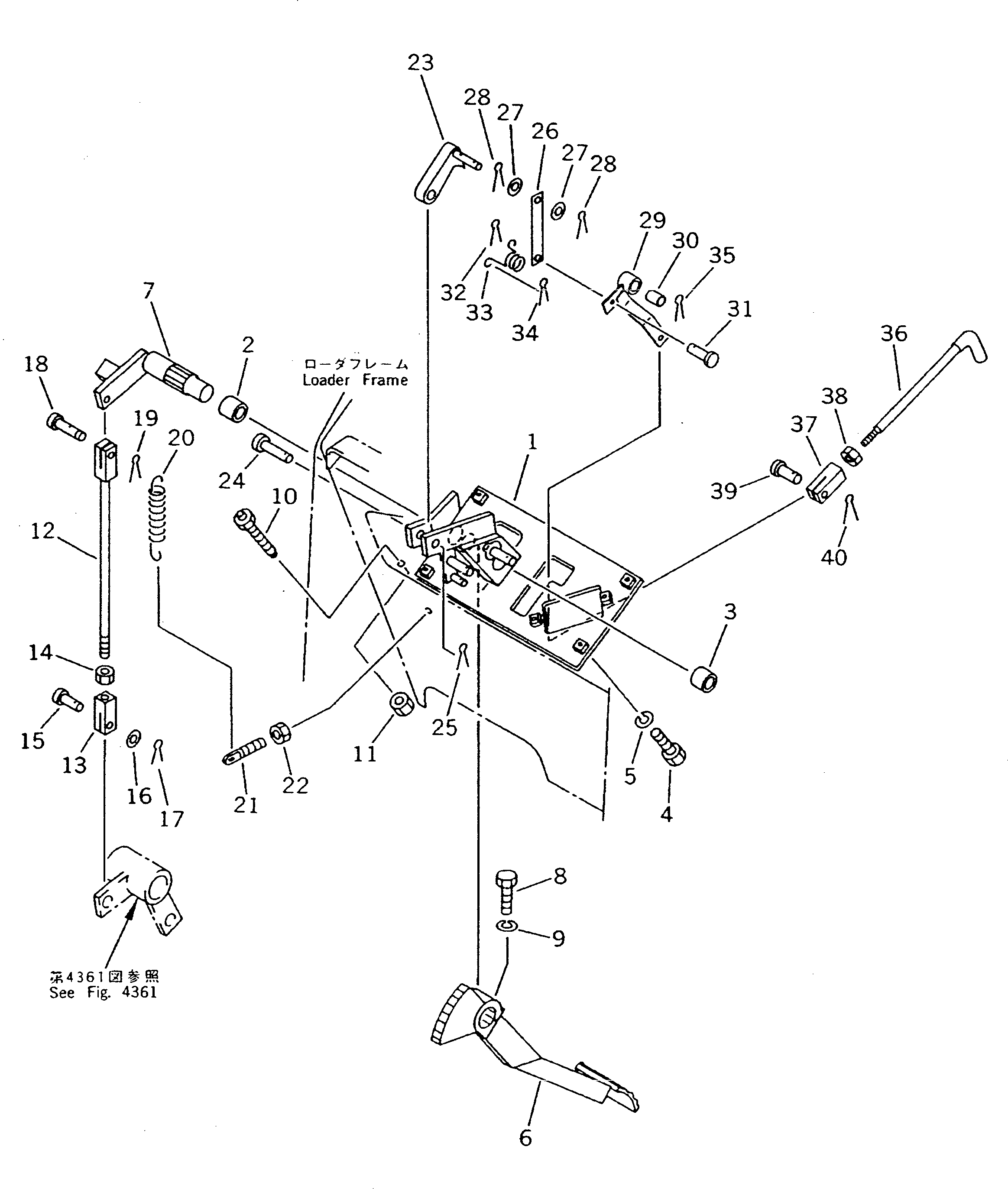 Crawler Loaders Komatsu / D21QG-7 S/N 61001-61131(d21qg-7c) / BRAKE PEDAL(120120 : 4351) Crawler Loaders Komatsu / D21QG-7 S/N 61001-61131(d21qg-7c) / BRAKE PEDAL(120120 : 4351)