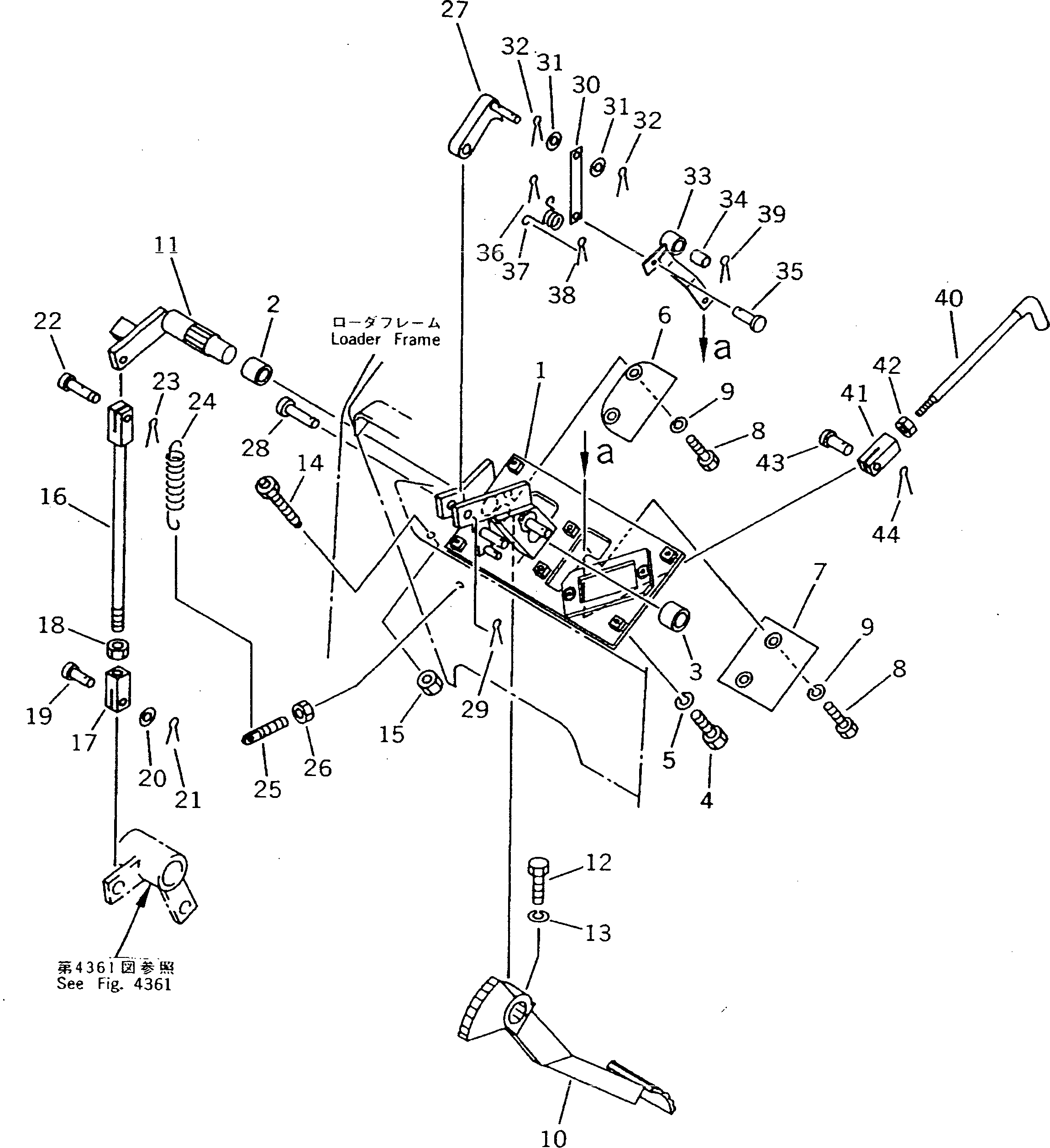 Crawler Loaders Komatsu / D21QG-7 S/N 61001-61131(d21qg-7c) / BRAKE PEDAL (WITH CAB)(120130 : 4352)