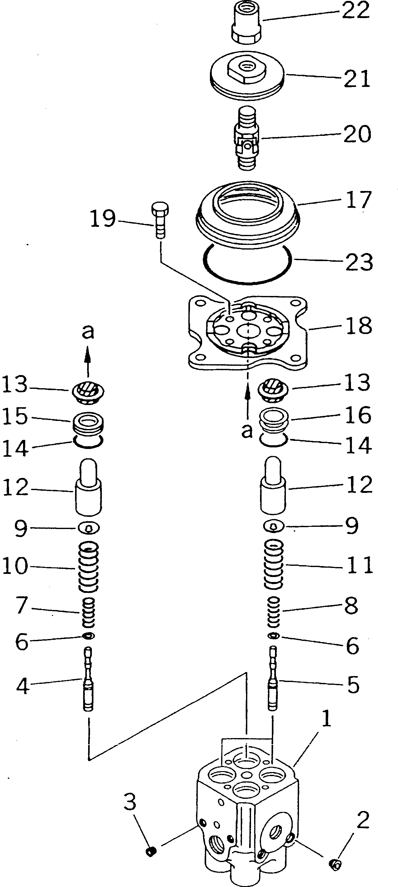 Crawler Loaders Komatsu / D21QG-7 S/N 61001-61131(d21qg-7c) / P.P.C. VALVE(#61076-61131)(120160 : 4501A)