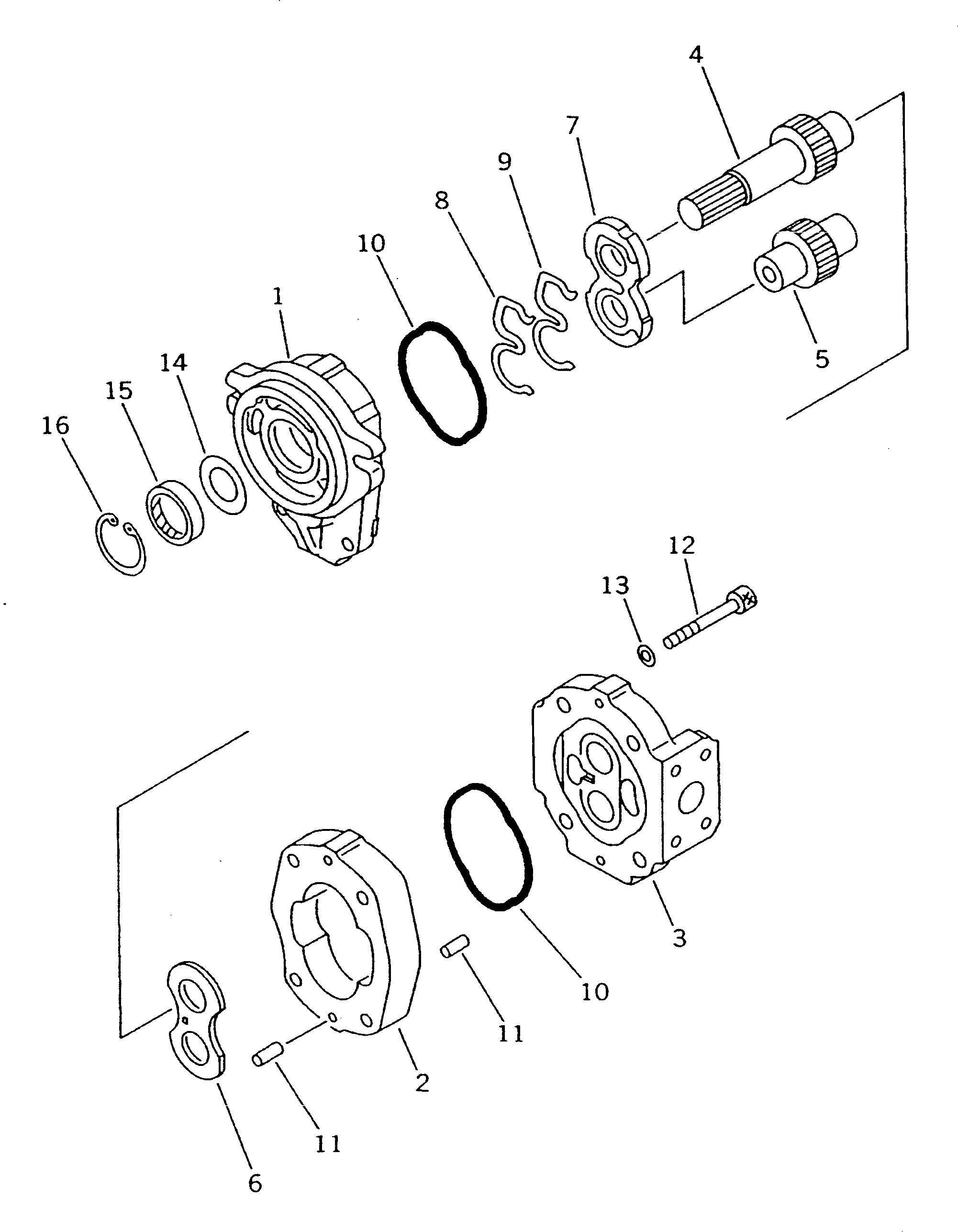 Crawler Loaders Komatsu / D21QG-7 S/N 61001-61131(d21qg-7c) / WORK EQUIPMENT PUMP(180030 : 6103)